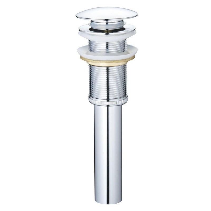 Yodel Faucet Bathroom Vessel Sink Drain Without Overflow for Big 1 3/4" Drain Opening Only - Pop Up Drain,Chrome,Y1618W-CH - Image 1